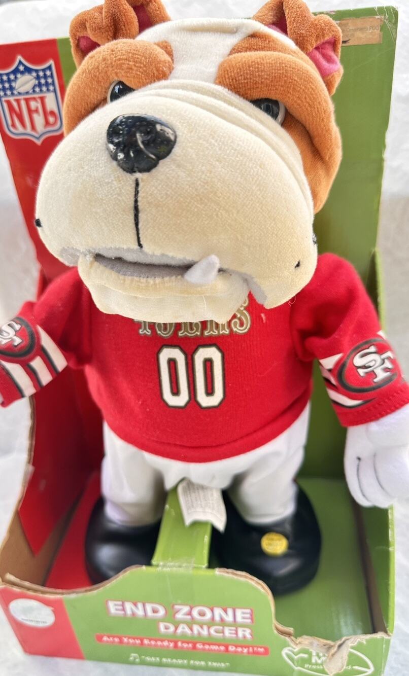 Vintage San Francisco 49ers NFL Gemmy Bulldog Touchdown preowned